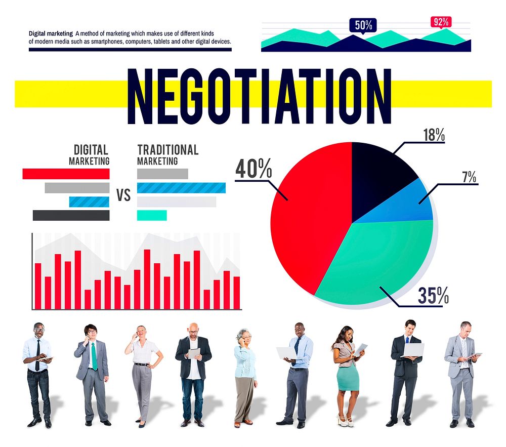 Negotiation Agreement Contract Marketing Business Concept