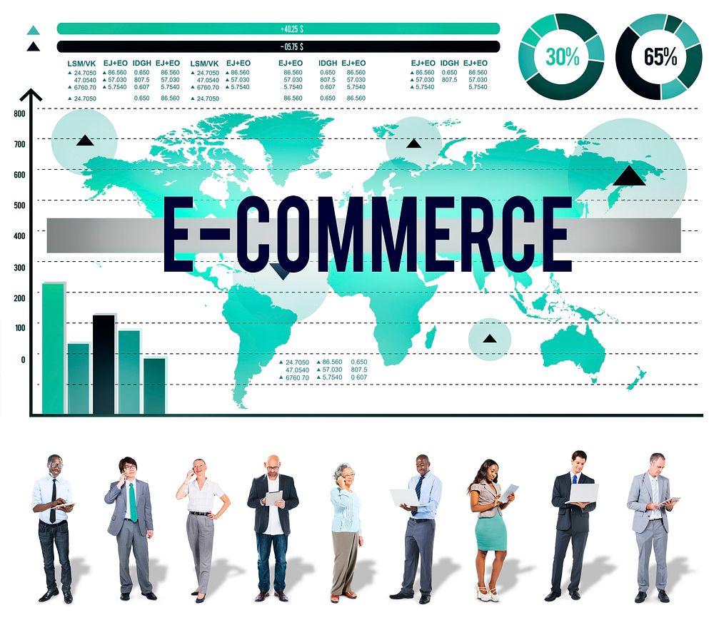 E-Commerce Online Networking Technology Marketing Business Concept