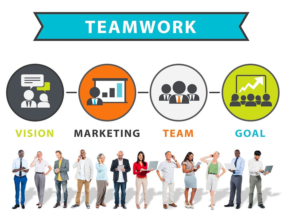 Business People Digital Device Connection Teamwork Concept