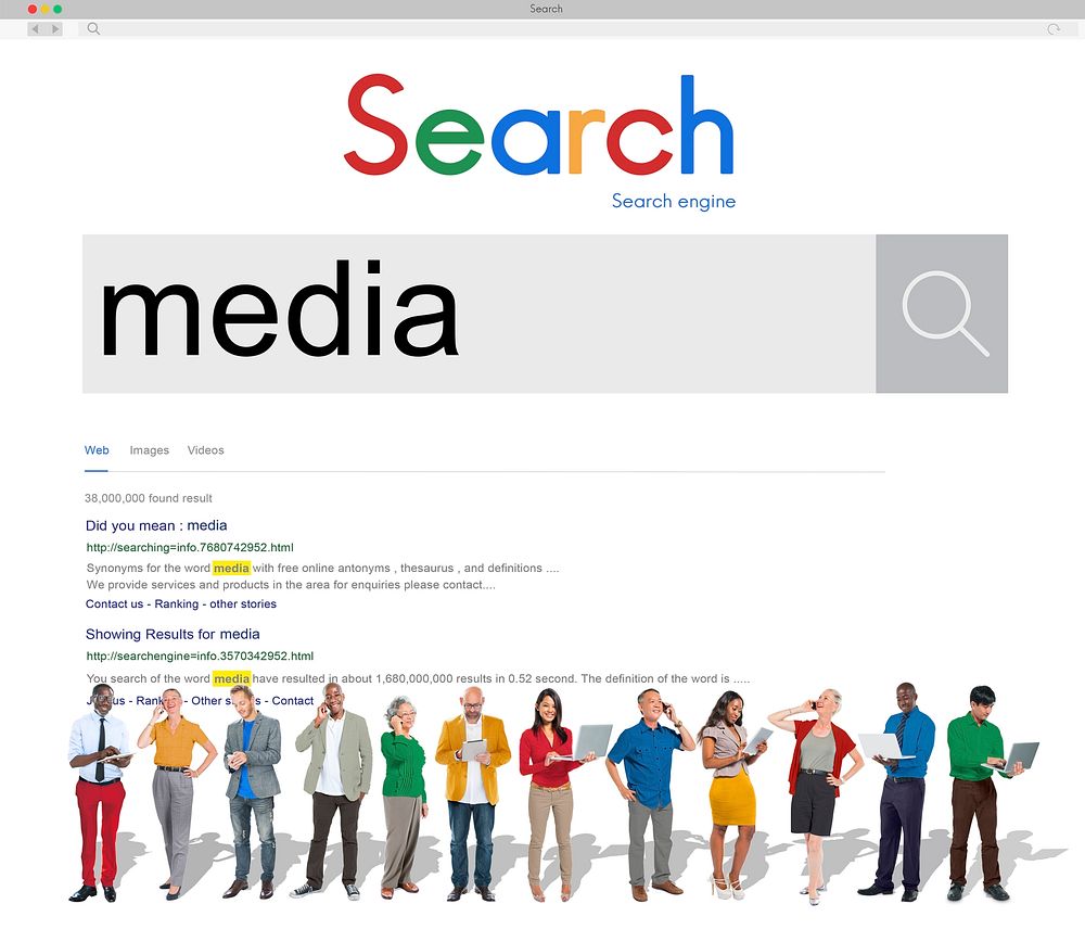 Media Communication Online Information Concept