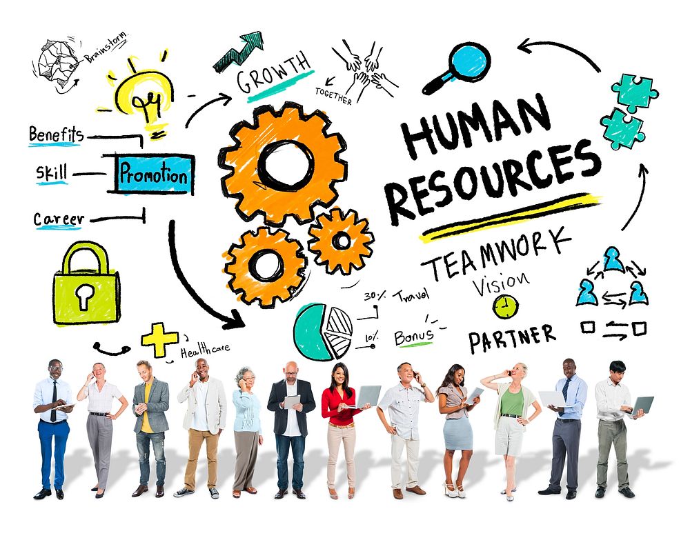 Human Resources Employment Job Teamwork Business Technology Concept