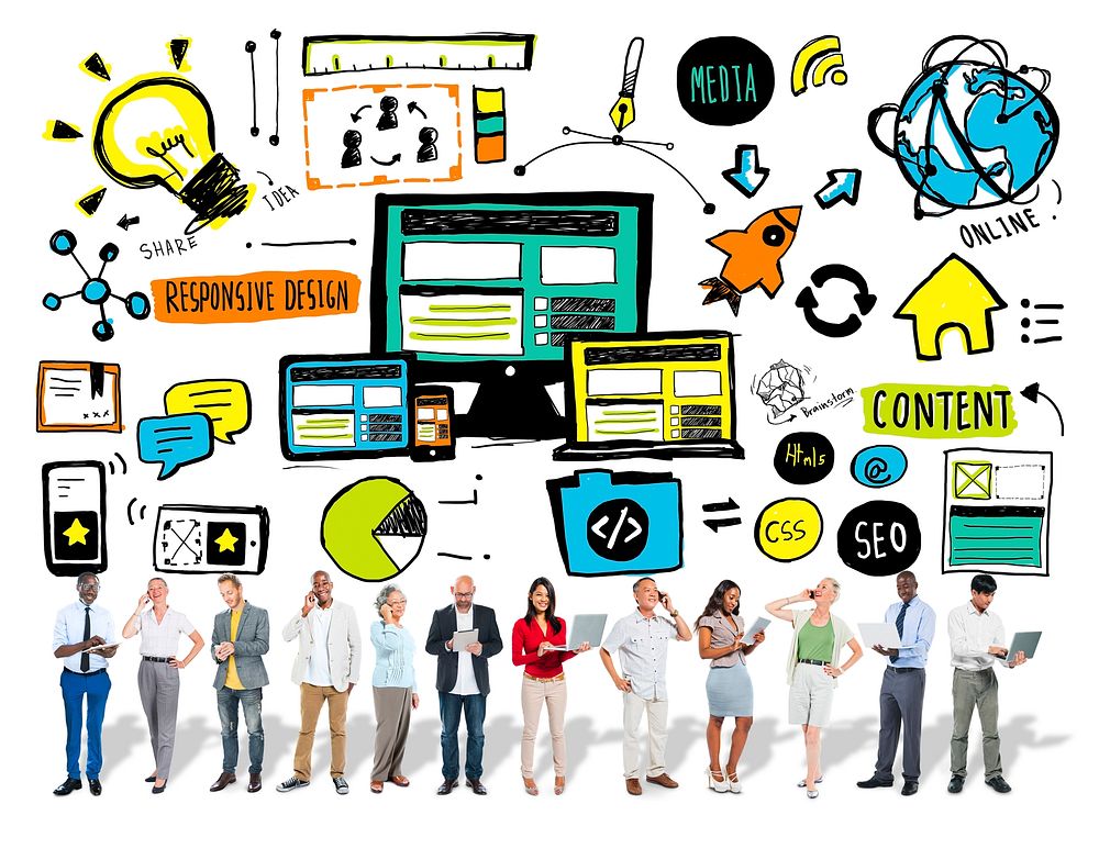 Business People Responsive Design Digital Communication Content Concept