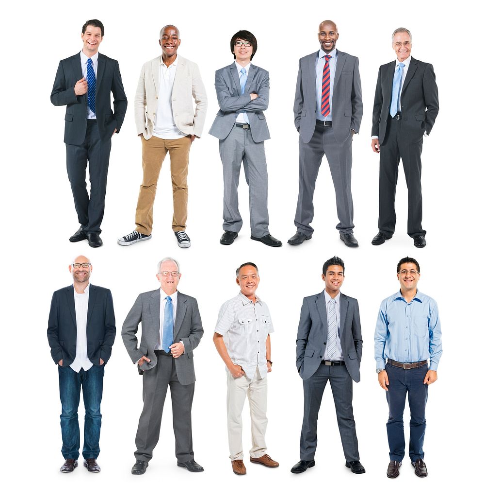 Group of Multiethnic Diverse Cheerful Businessmen