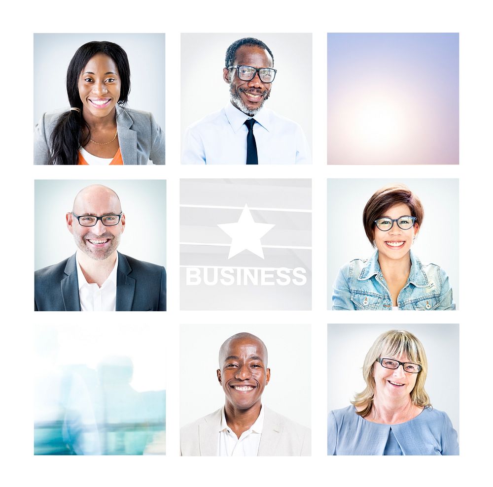 Portraits of Multiethnic Diverse Business People