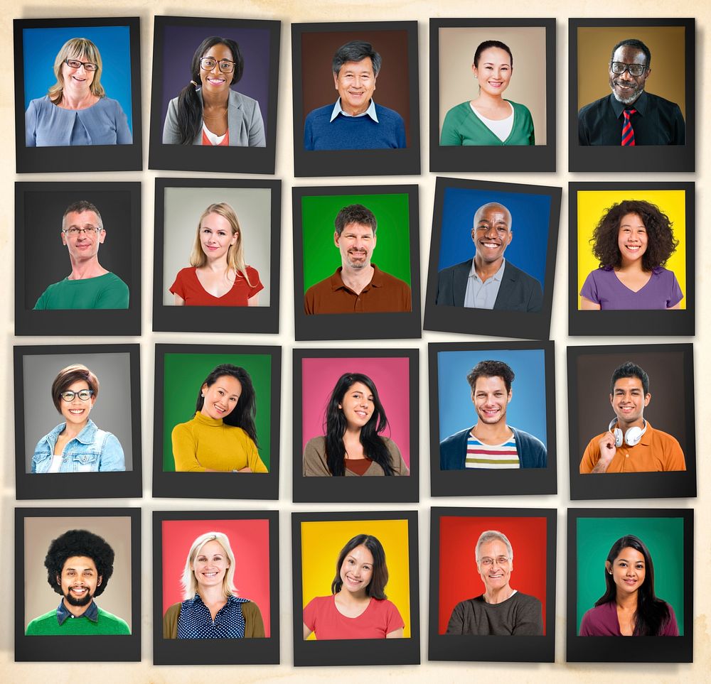 People Diversity Faces Human Face Portrait Community Concept