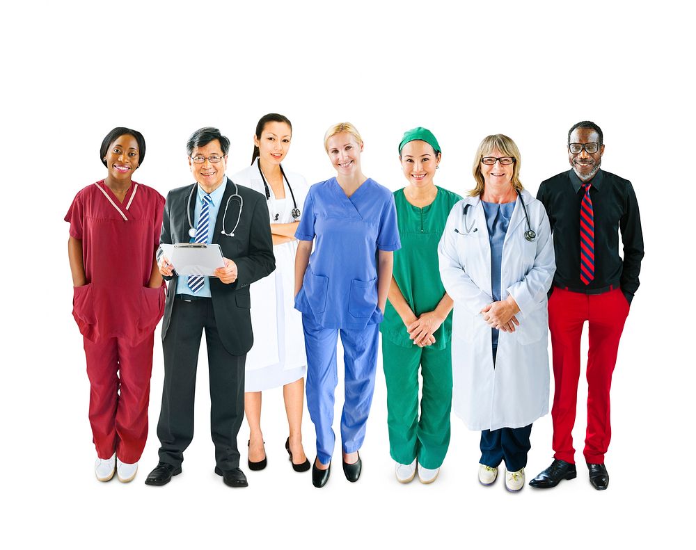 Diverse Multiethnic Cheerful Medical Team