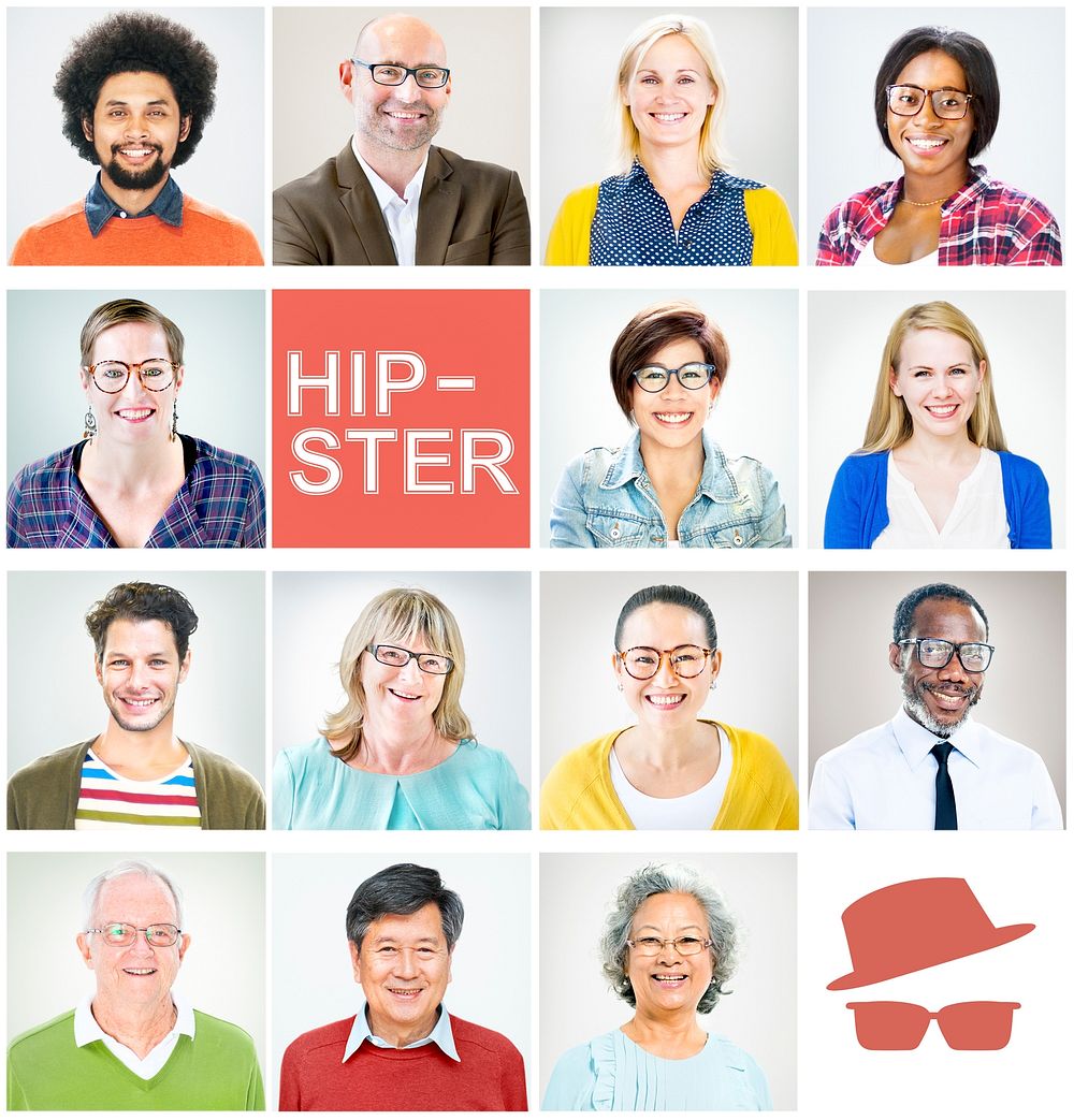 Individuality Portrait Profile Real People Hipster Diversity Concept