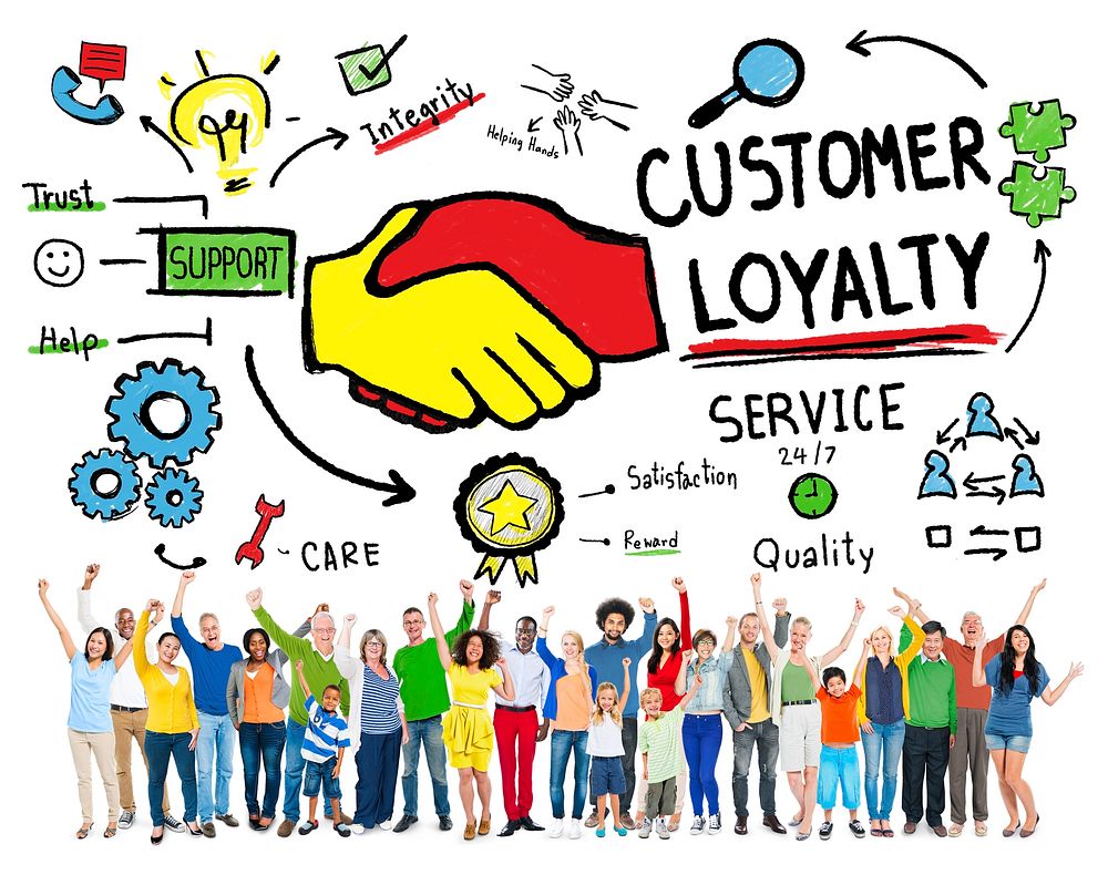 Customer Loyalty Service Support Care Trust Casual Concept