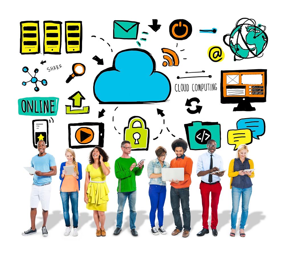Diversity People Cloud Computing Digital Communication Connection Concept