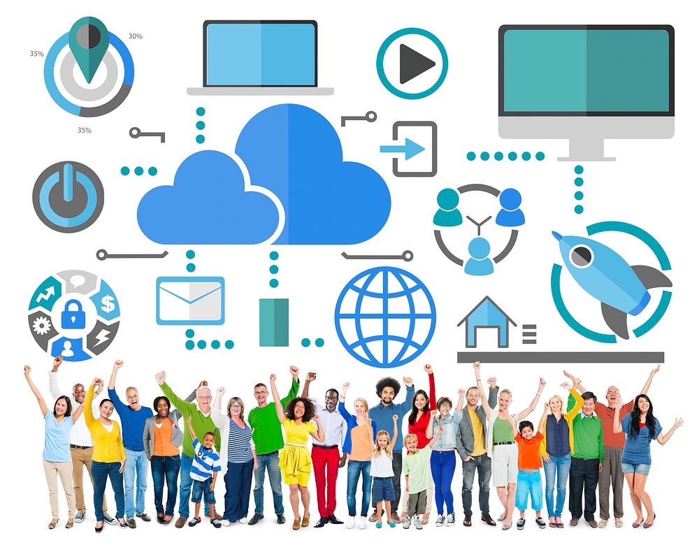 Big Data Sharing Online Global Communication Celebration Concept