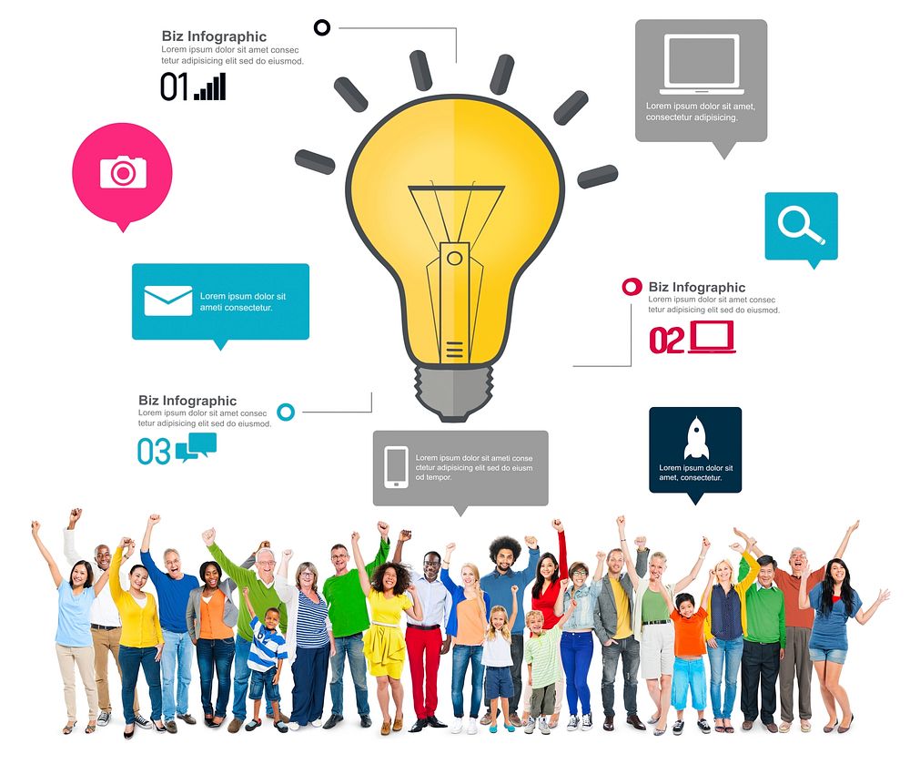 Ideas Inspiration Creativity Biz Infographic Innovation Concept