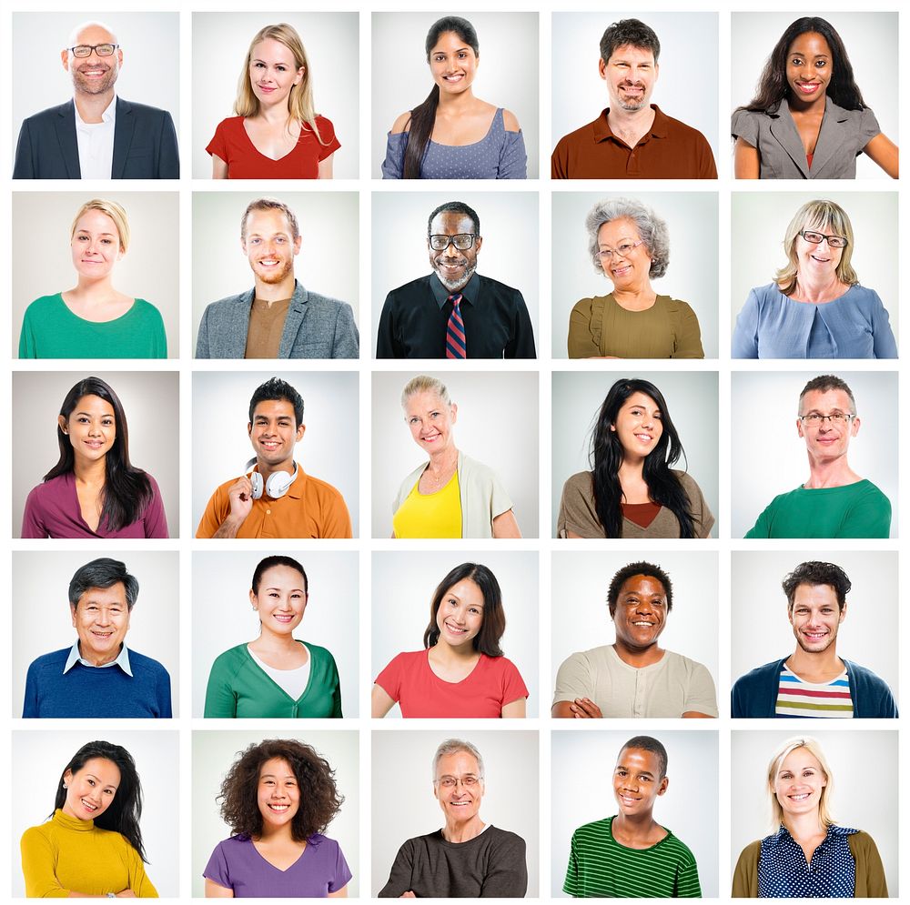 Community Diversity Group Headshot People Concept
