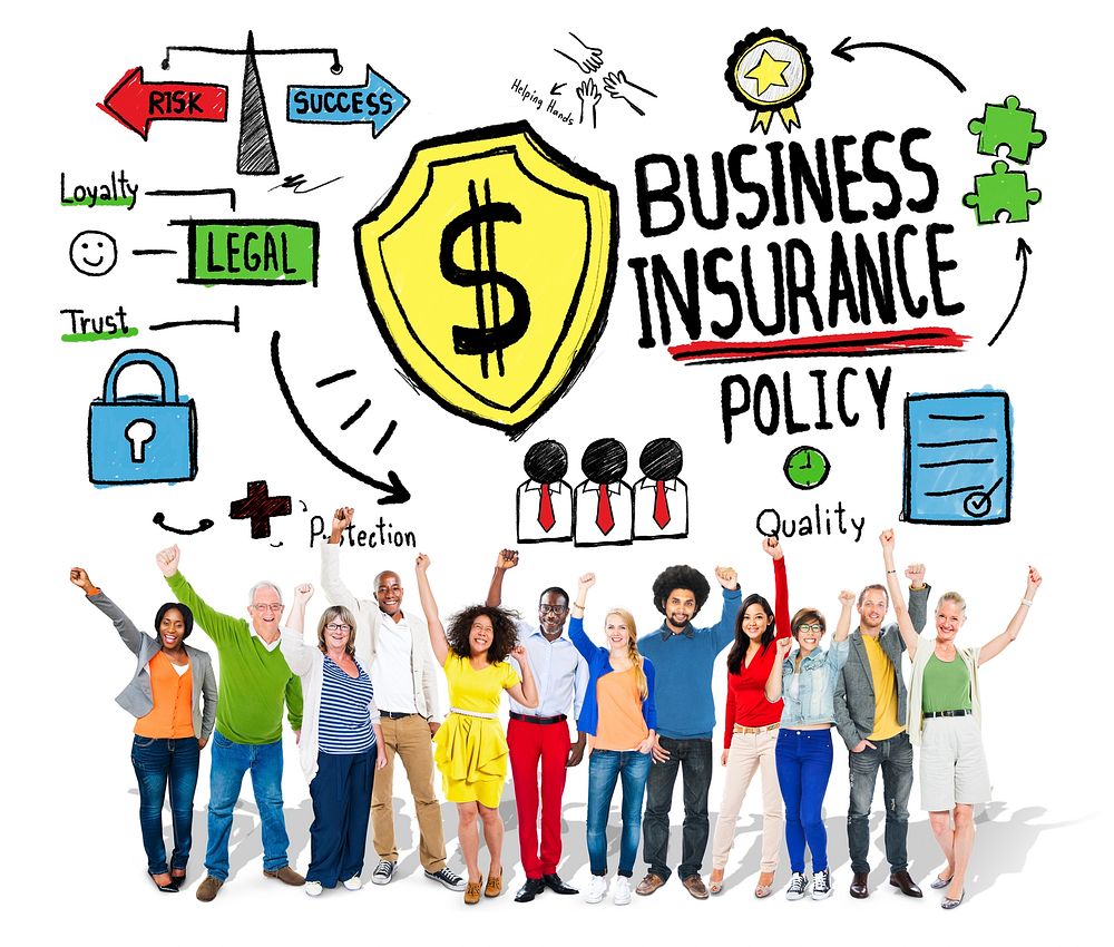 People Celebration Safety Risk Business Insurance Concept