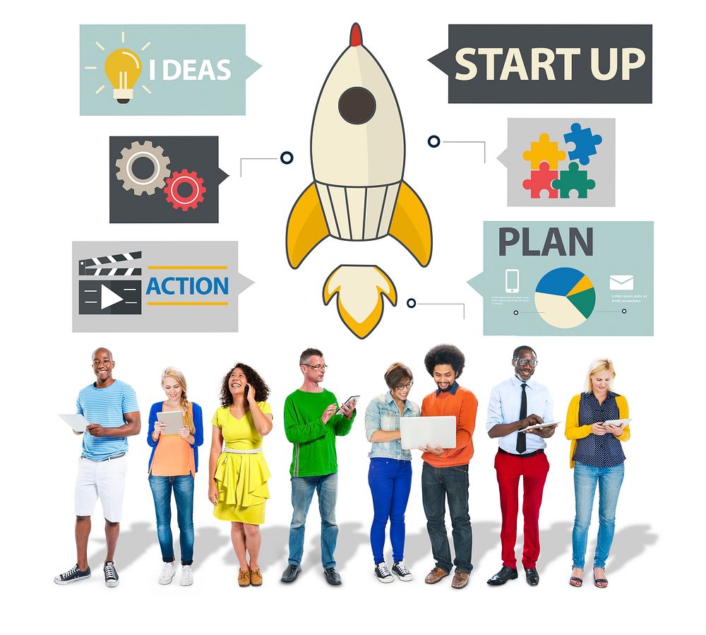 Startup Innovation Planning Ideas Team Success Concept