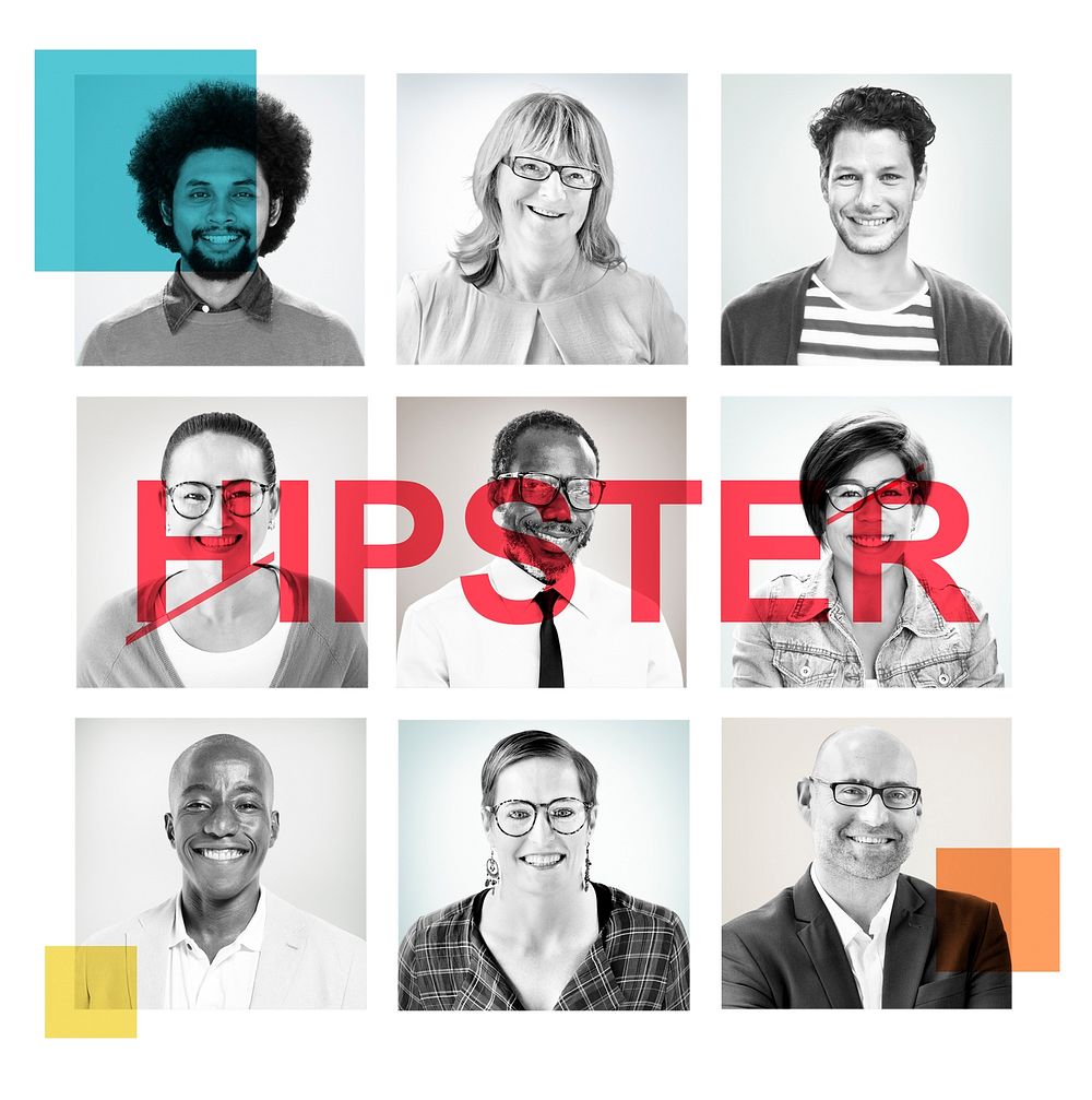 Headshots of People Labeled as Hipster