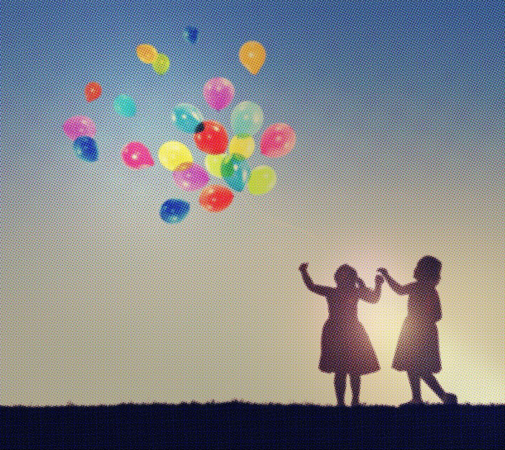 Balloon Children Child Childhood Cheerful Leisure Concept