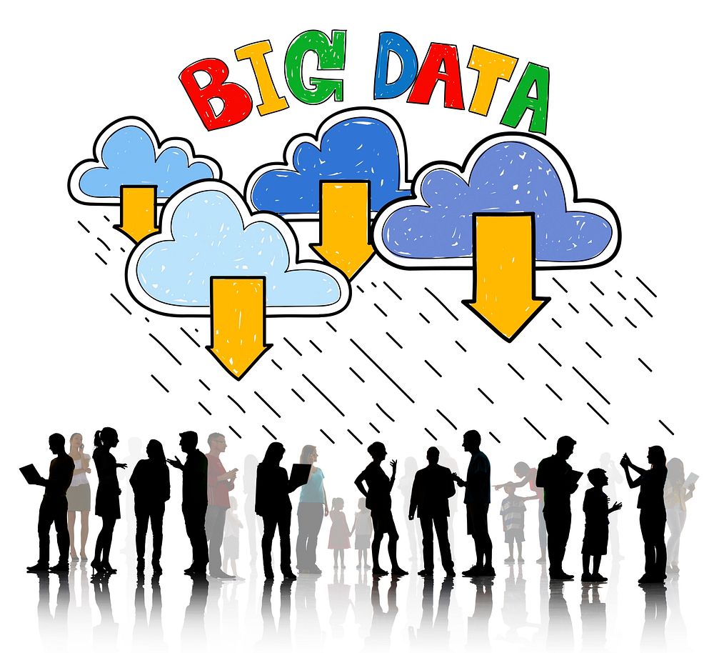 Big Data Storage Database Download Concept