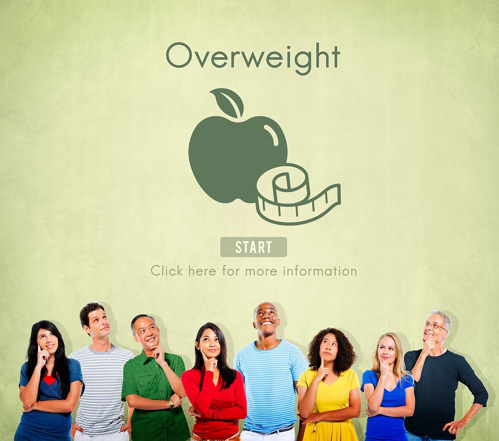 Overweight Diet Eating Disorder Unhealthy Diabetes Fat Concept