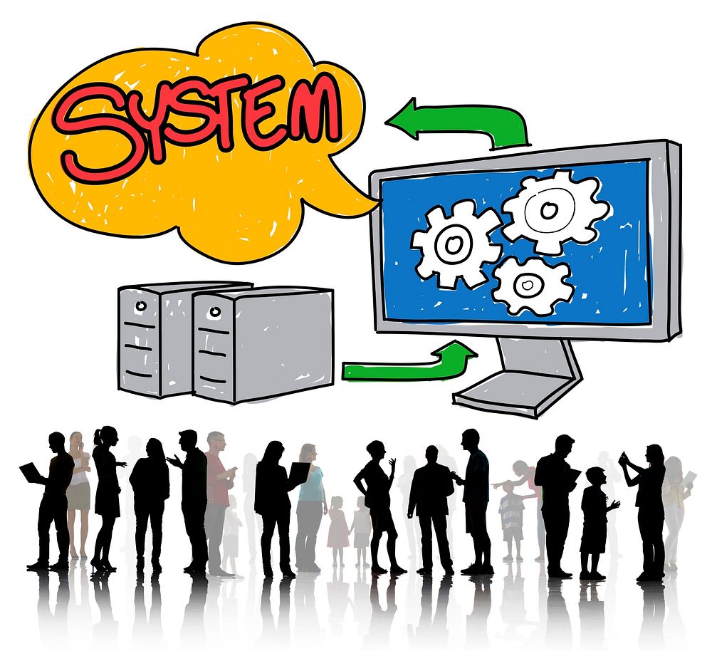 System Connection Technology Data Networking Concept