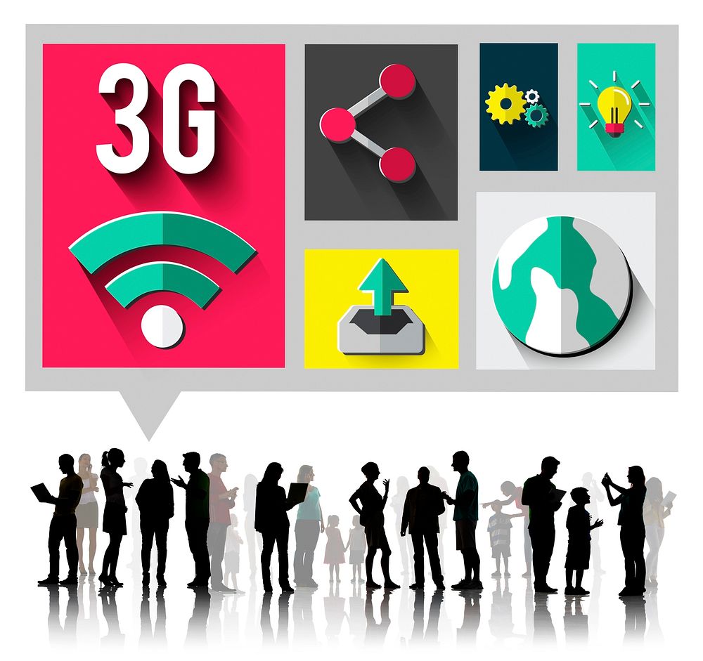 3G Networking Global Communications Connection Concept