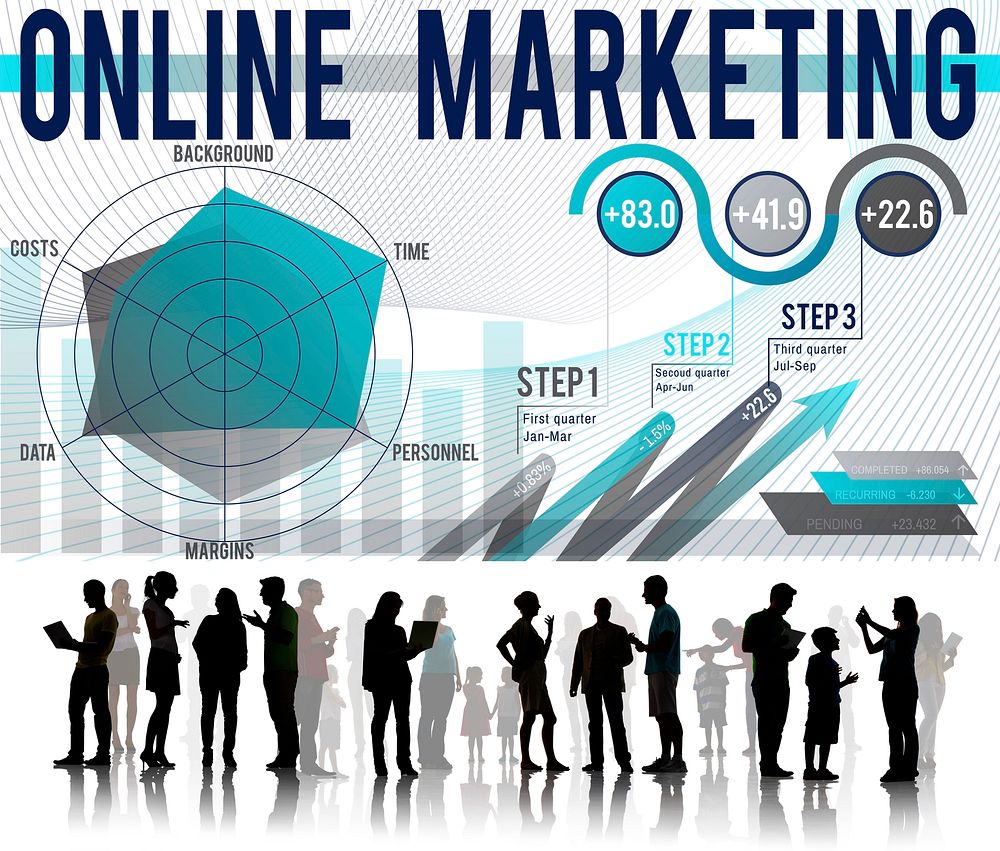 Online Marketing Global Business Strategy Concept