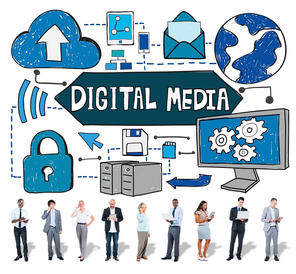 Digital Media Information Network Technology Concept