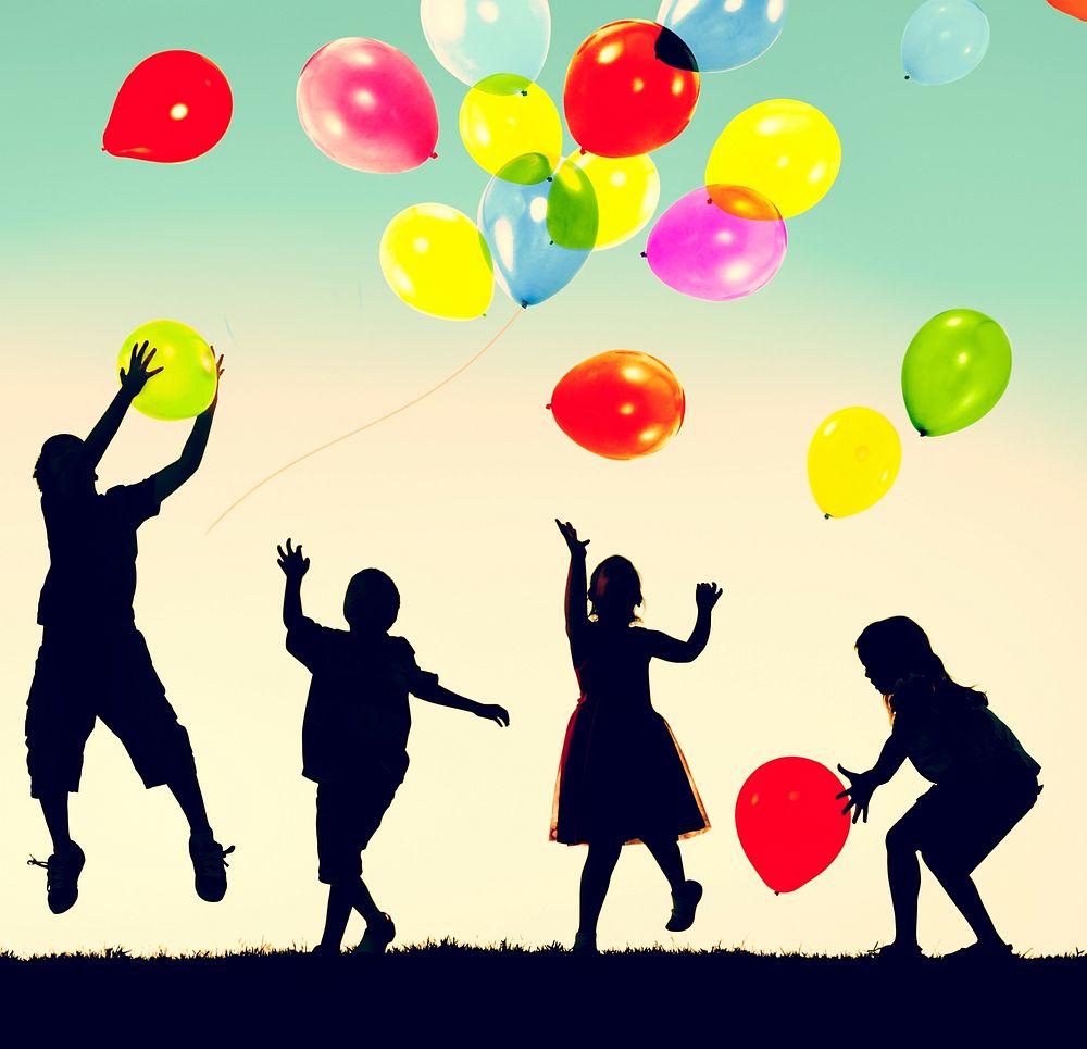 Children Balloon Childhood Fun Playing Concept