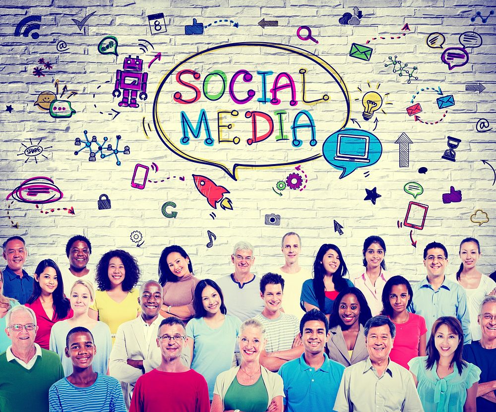 Social Media Communications Diversity Group Technology Concept