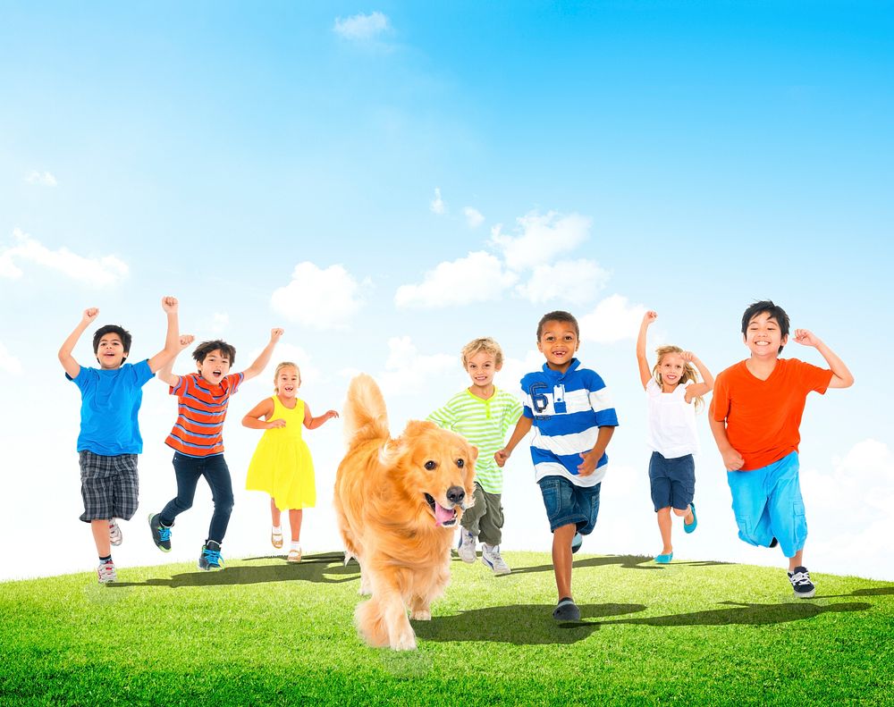 Elementary Age Children Kids Fun Summer Pet Dog