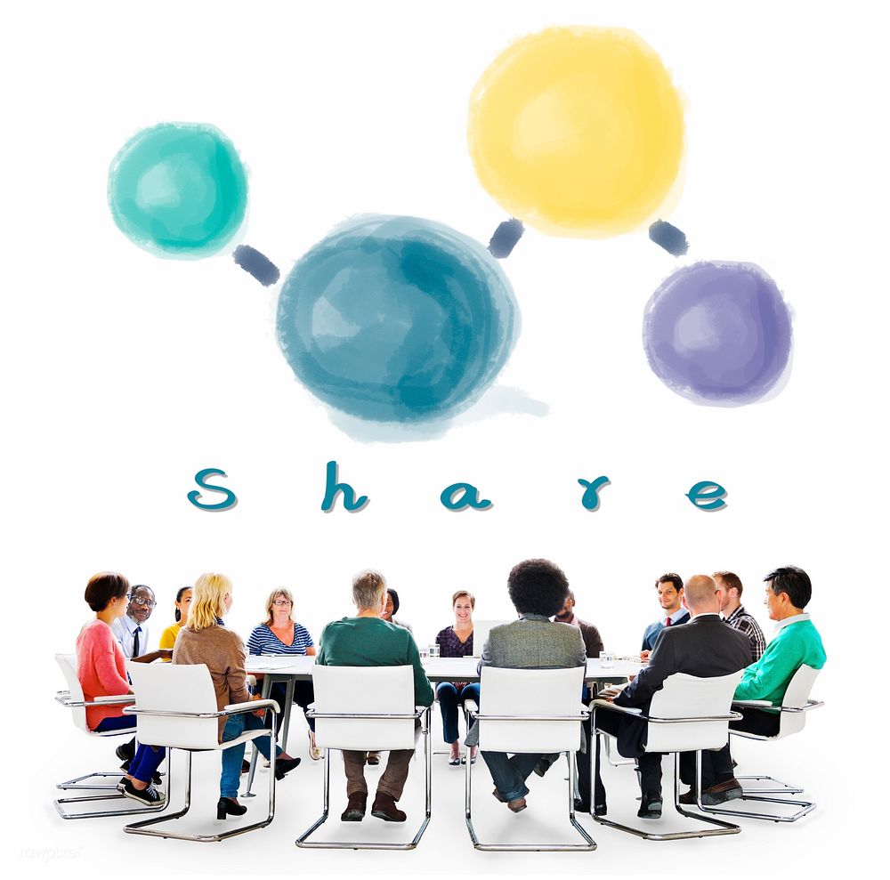 Share Sharing Connecting Network Social Media Concept