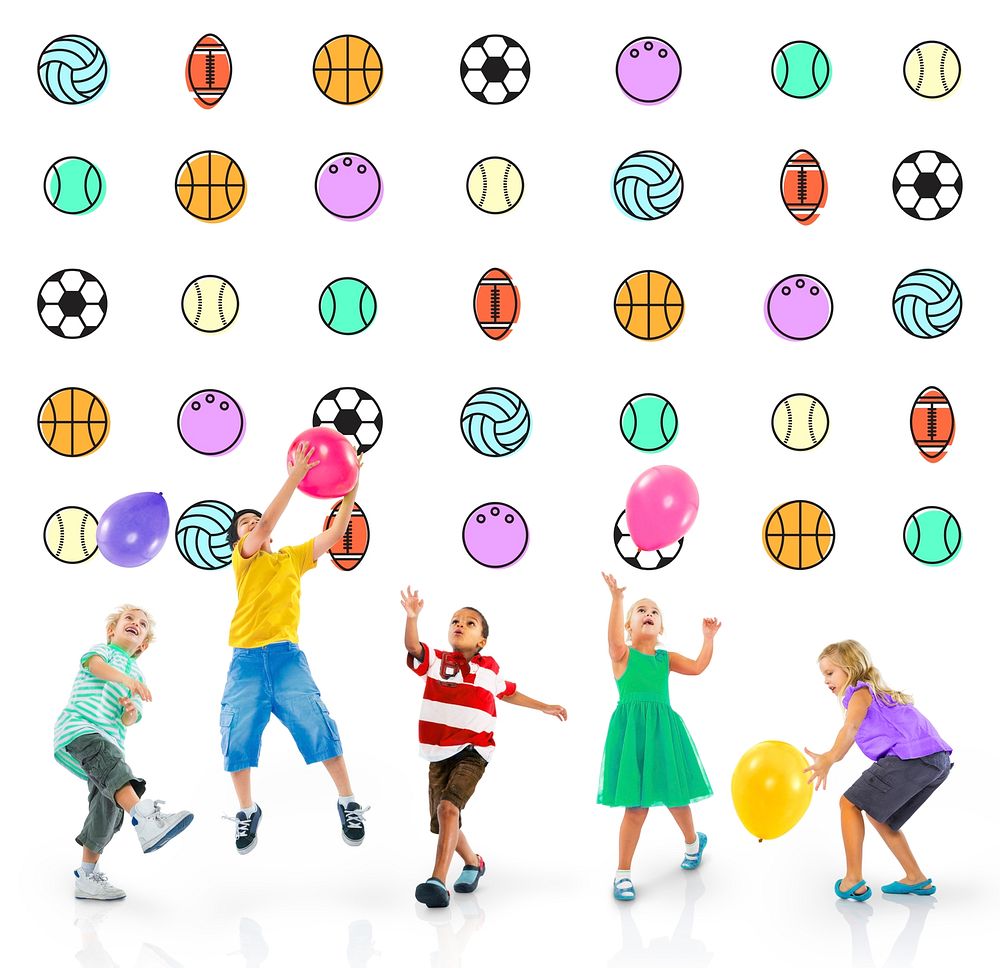 Kids Games Ball Sport Graphics Concept