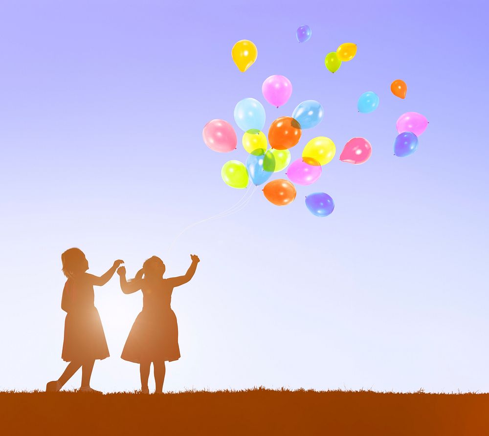 Balloon Activity Casual Cheerful Children Youth Concept