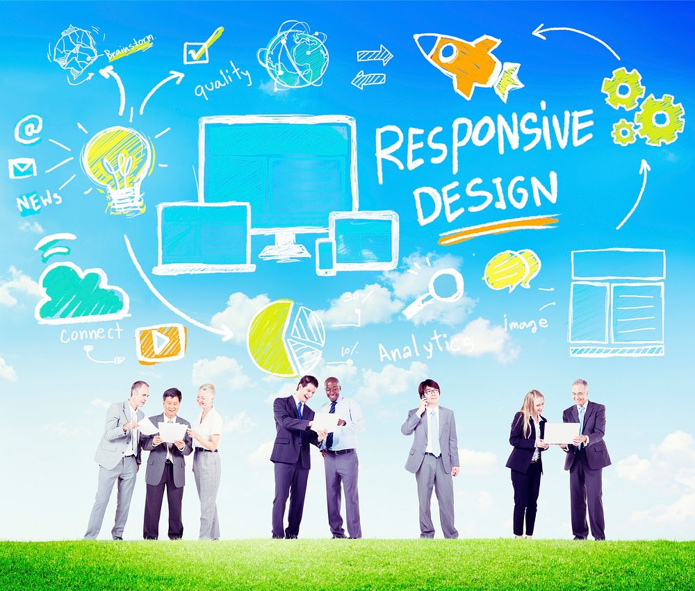 Responsive Design Internet Web Business People Communication Concept