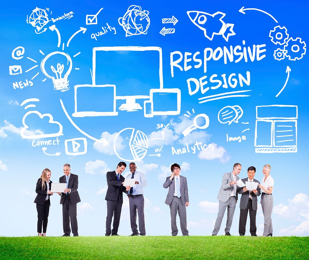 Responsive Design Internet Web Business People Communication Concept
