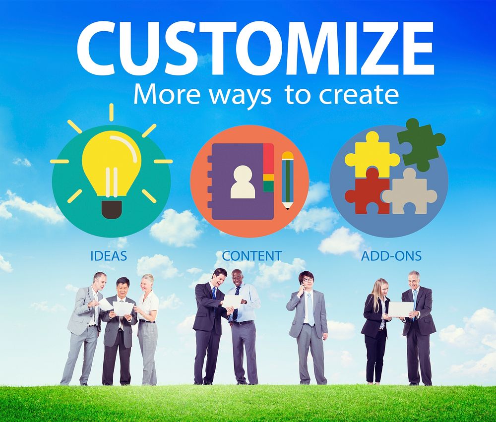 Customize Ideas Identity Individuality Innovation Personalize Concept