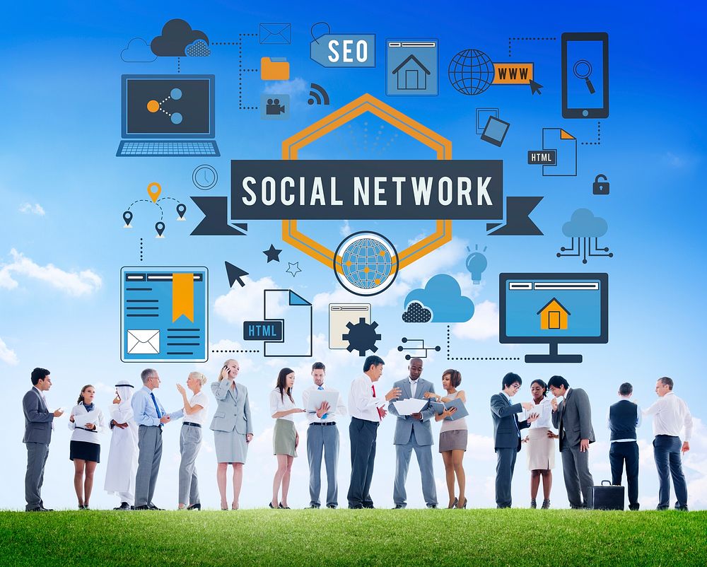 Social Network Media Internet Connection Concept