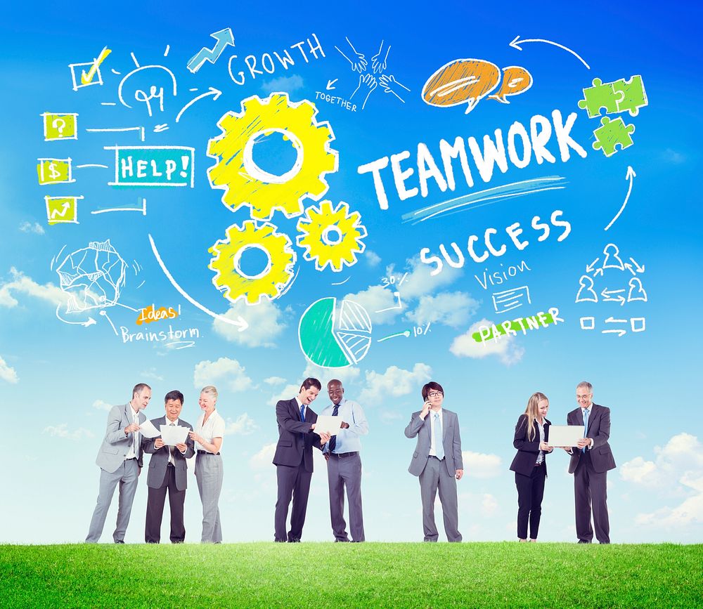 Teamwork Team Together Collaboration Business People Communication Concept