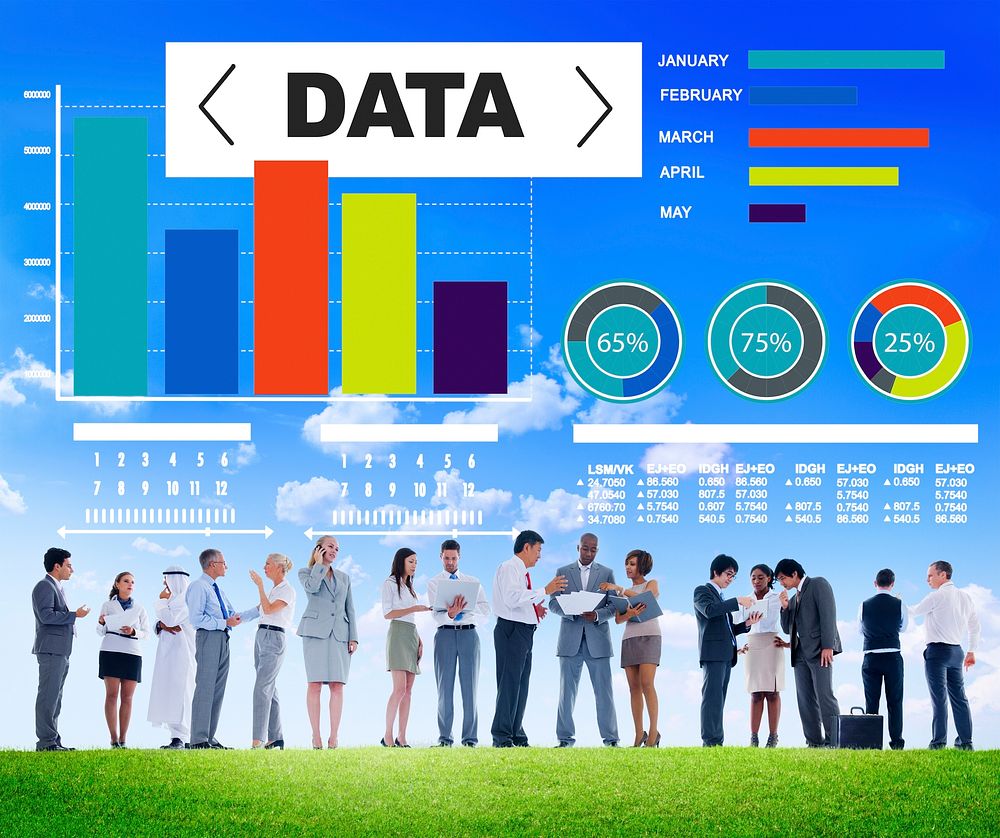 Data Analytics Chart Performance Pattern Statistics Information Concept