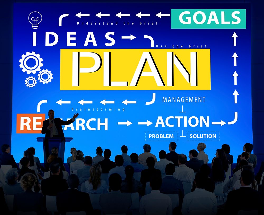 Plan Strategy Ideas Mission Solution Research Action Concept