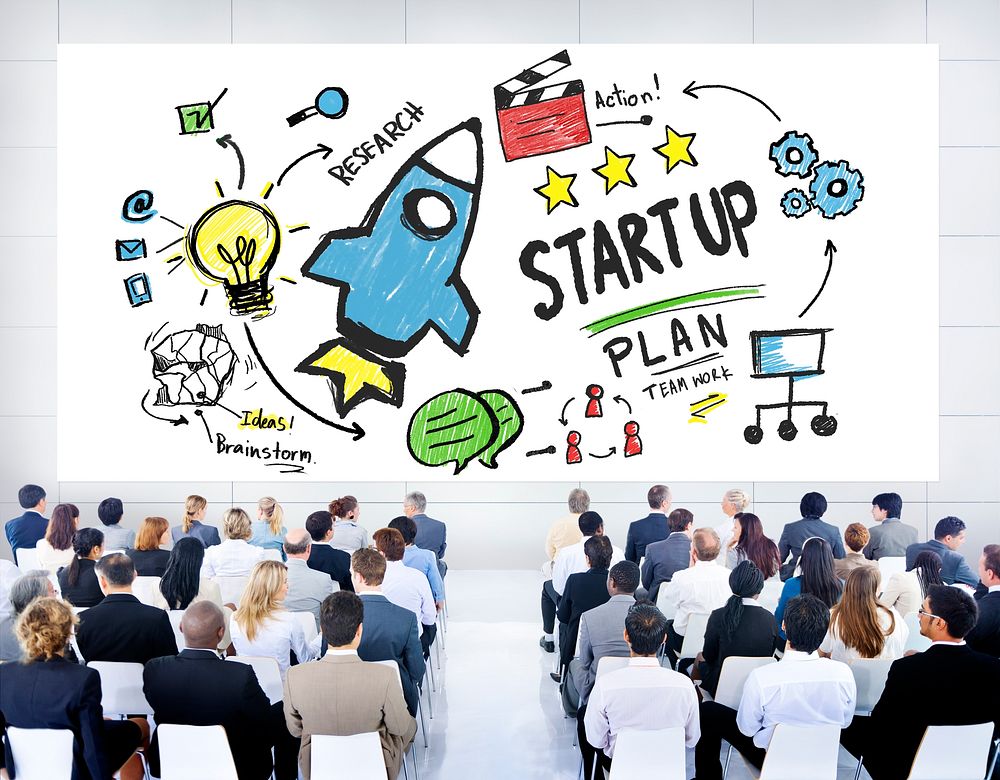 Start Up Business Launch Success Corporate Seminar Concept