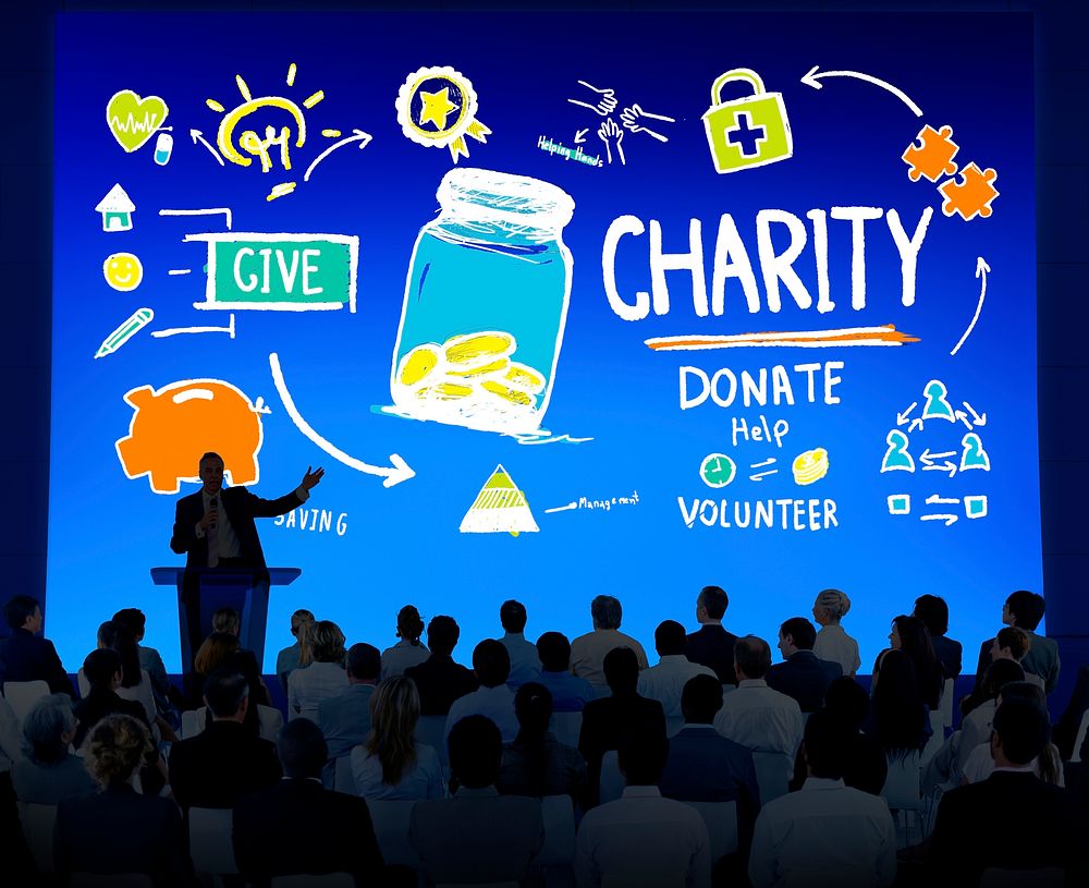Business People Seminar Give Help Donate Charity Concept