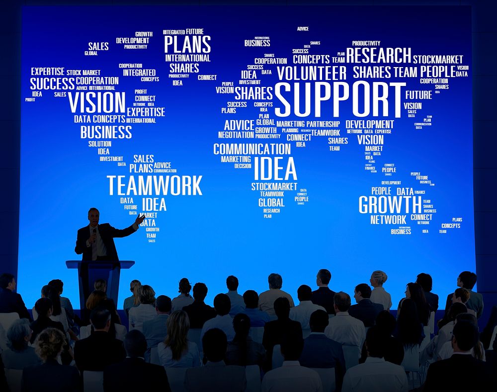 Global Business People Conference Seminar Support Concept