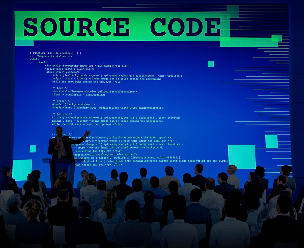 Source Code Analysis Binary Computer Internet Concept