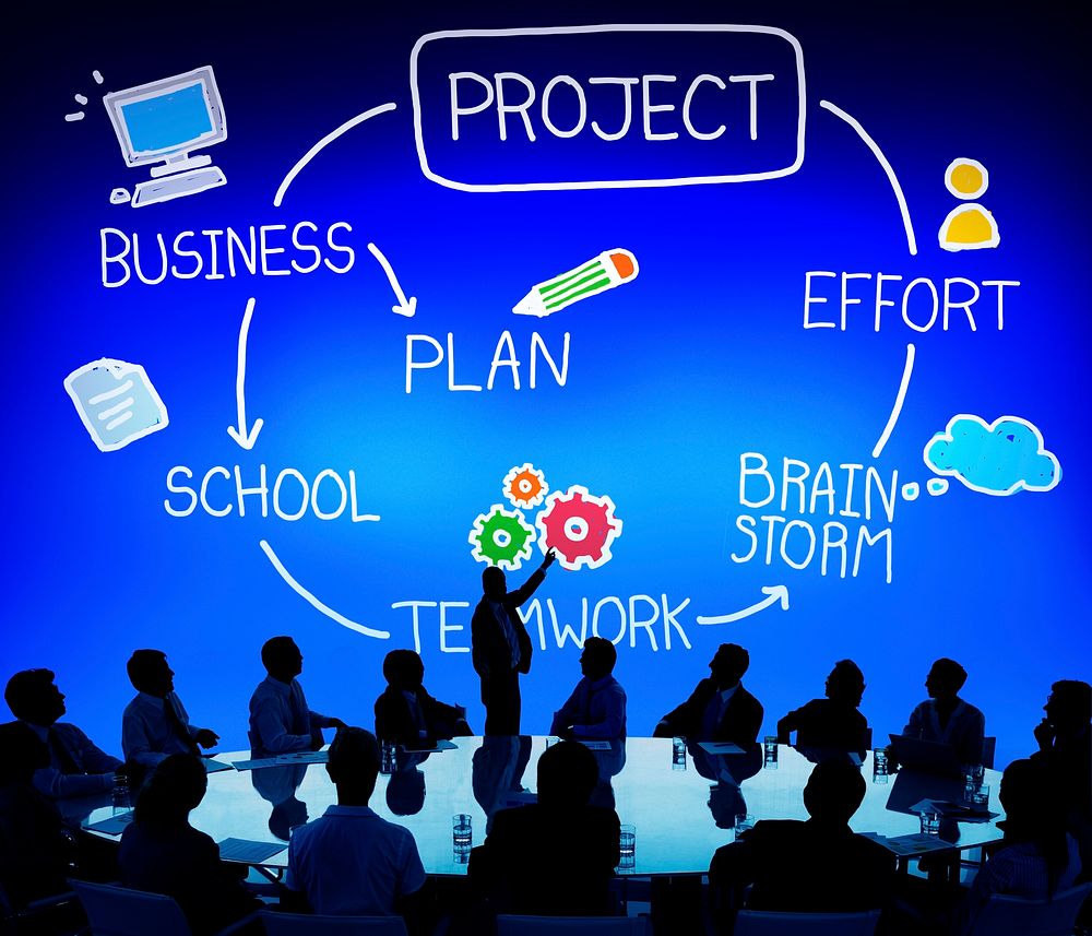 Project Brainstorm Plan Effort Mission Teamwork Concept