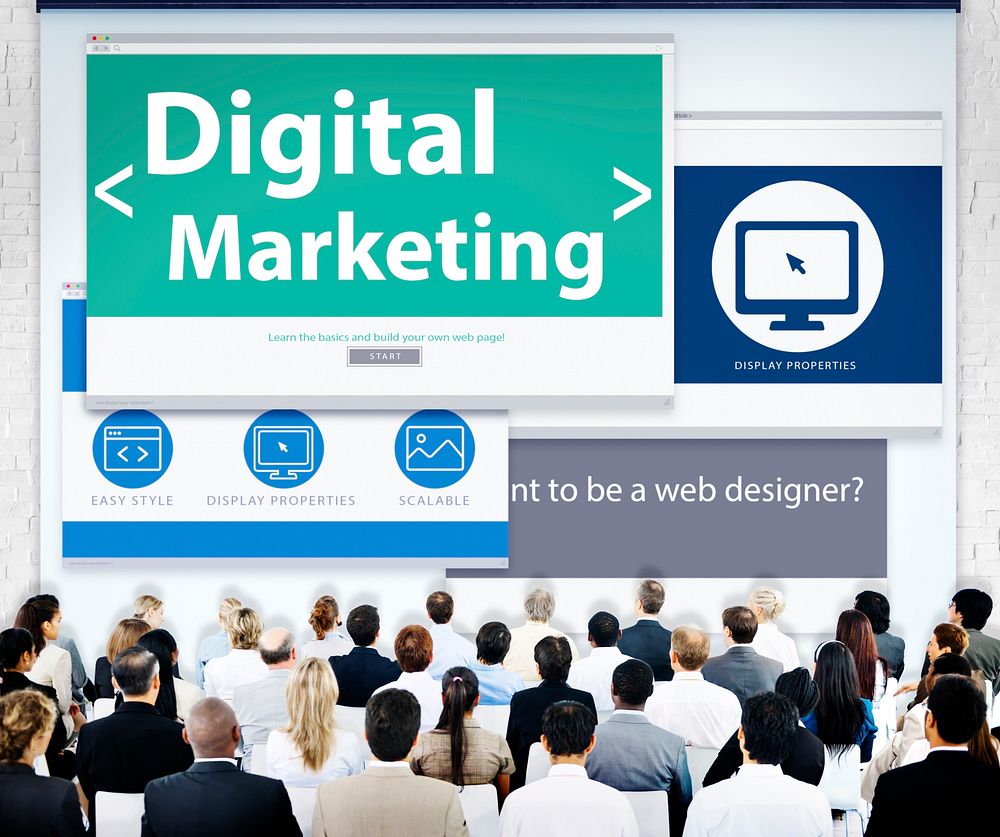 Business People Digital Marketing Seminar Concept