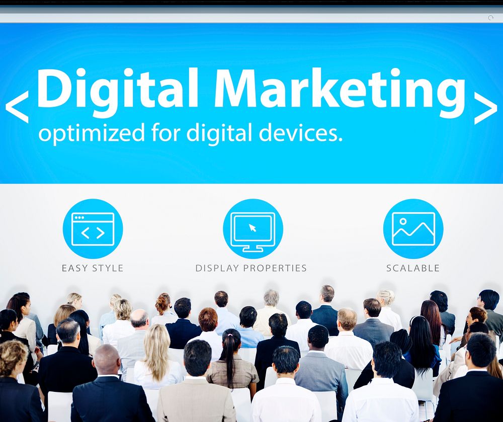 Business People Digital Marketing Seminar Concept