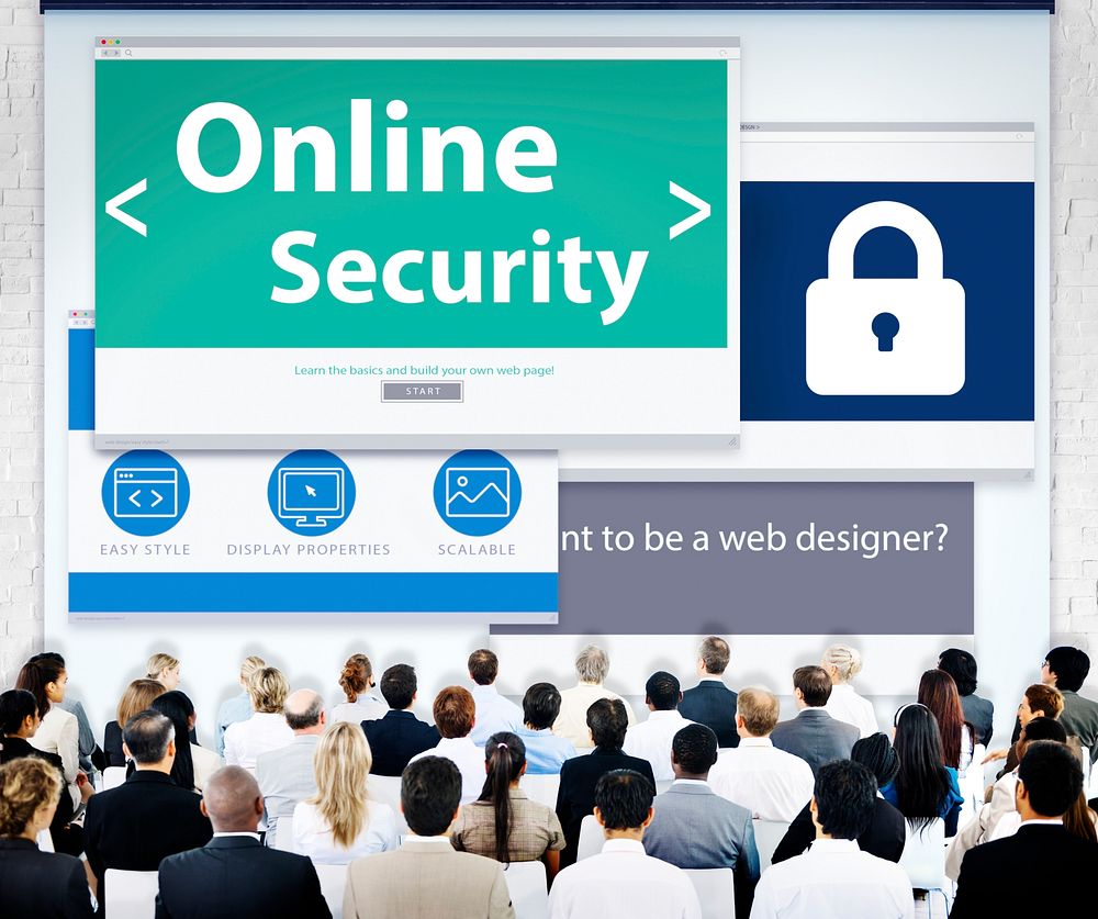 Group of Business People Seminar Online Security Concept