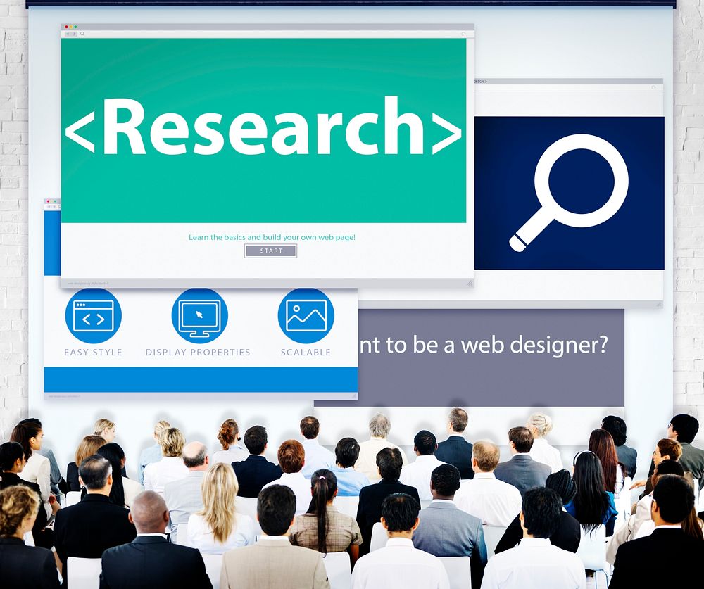 Business People Research Web Design Concept
