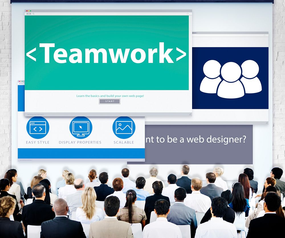 Business People Teamwork Web Design Concept