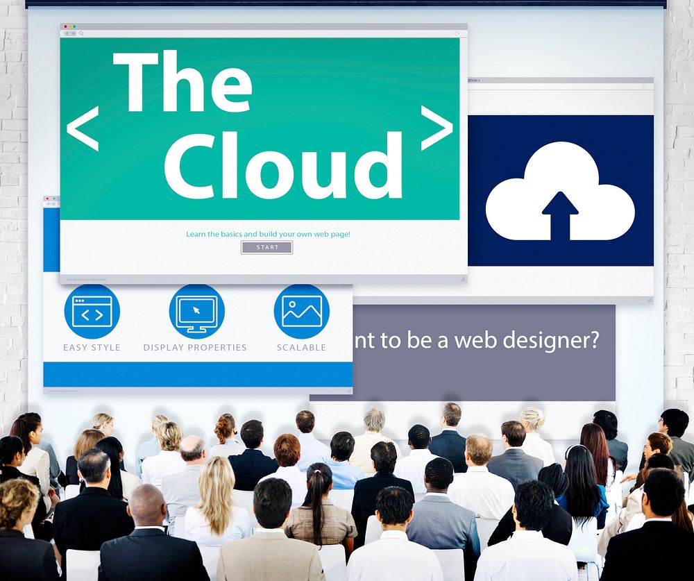 Business People Cloud Web Design Concept